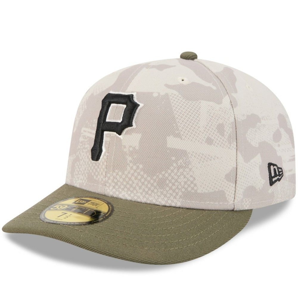 Light Beige/Olive Pittsburgh Pirates New Era 2025 Armed Forces Day 59FIFTY Fitted Hat