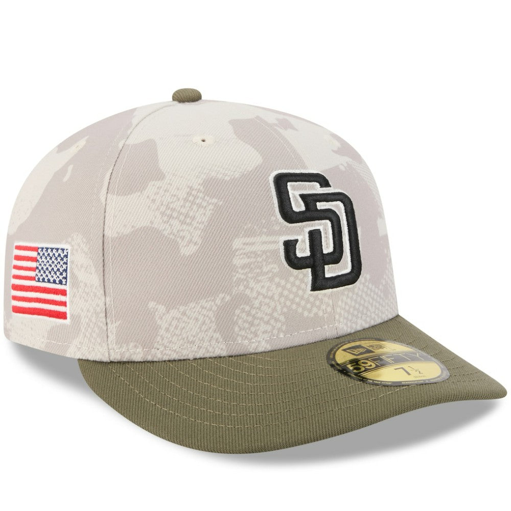 Light Beige/Olive San Diego Padres New Era 2025 Armed Forces Day 59FIFTY Fitted Hat