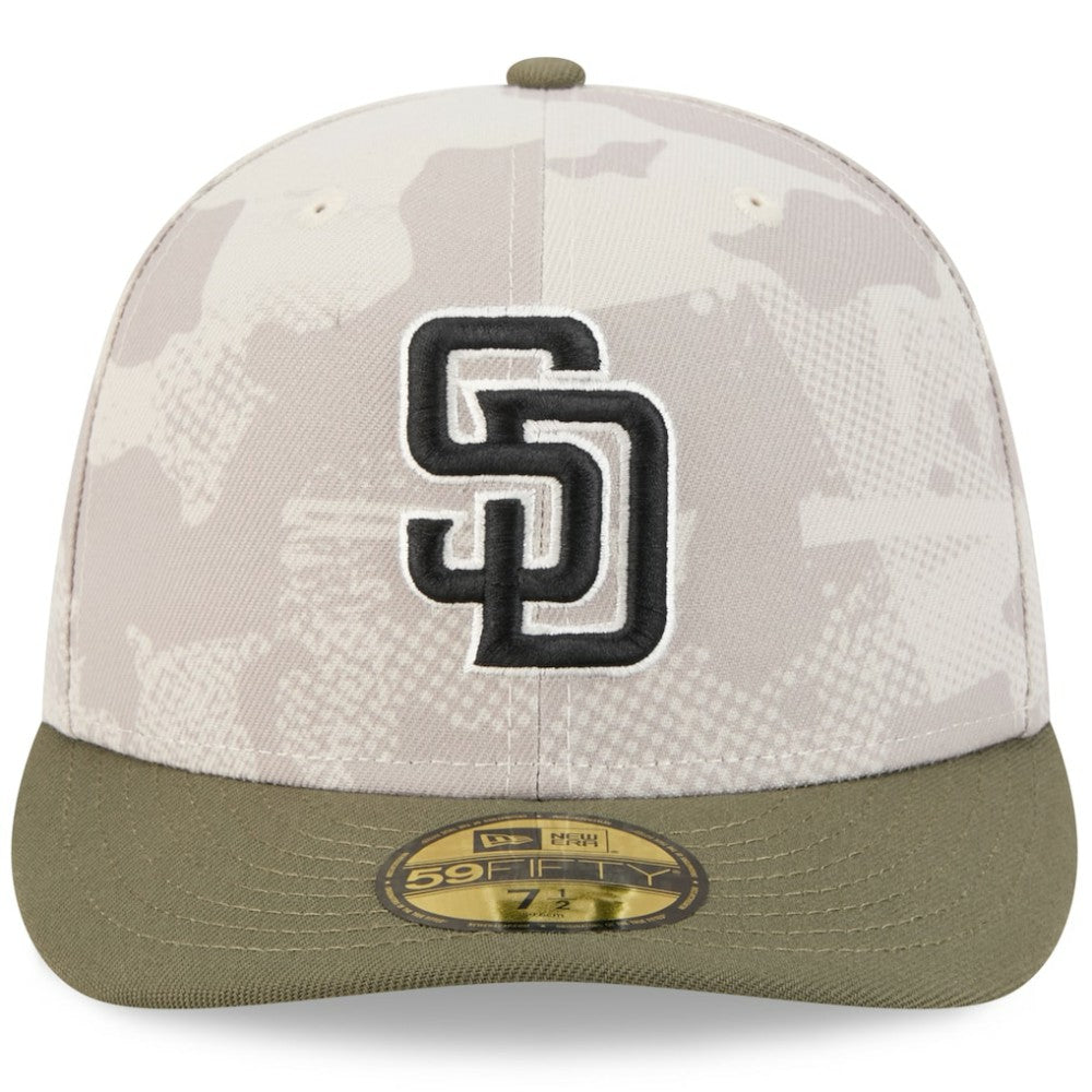 Light Beige/Olive San Diego Padres New Era 2025 Armed Forces Day 59FIFTY Fitted Hat