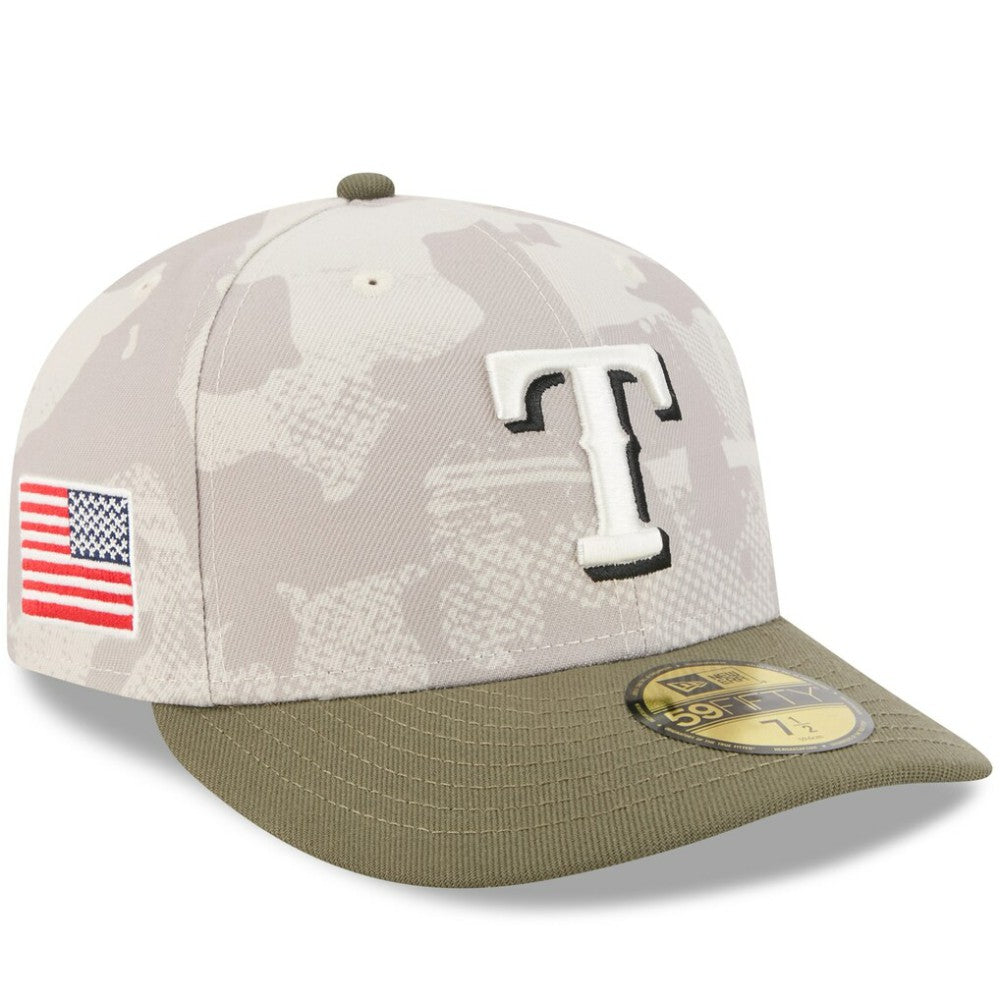 Light Beige/Olive Texas Rangers New Era 2025 Armed Forces Day 59FIFTY Fitted Hat