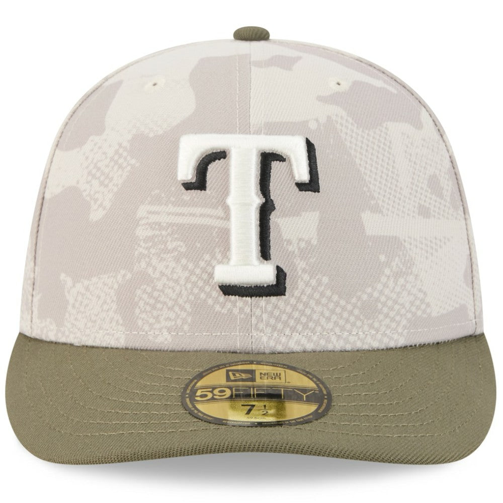Light Beige/Olive Texas Rangers New Era 2025 Armed Forces Day 59FIFTY Fitted Hat