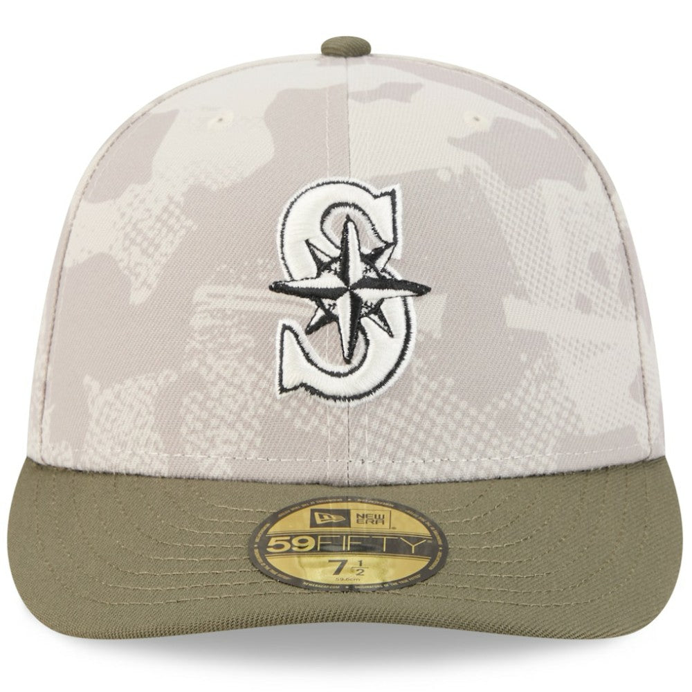 Light Beige/Olive Seattle Mariners New Era 2025 Armed Forces Day 59FIFTY Fitted Hat