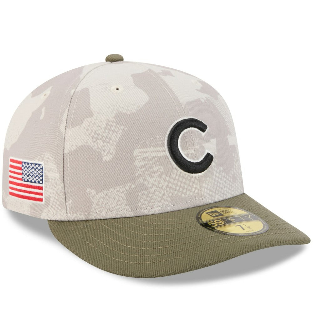 Light Beige/Olive Chicago Cubs New Era 2025 Armed Forces Day 59FIFTY Fitted Hat