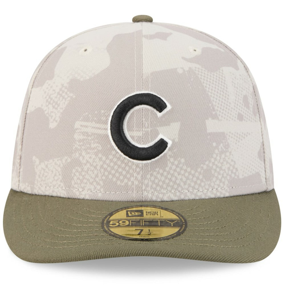 Light Beige/Olive Chicago Cubs New Era 2025 Armed Forces Day 59FIFTY Fitted Hat