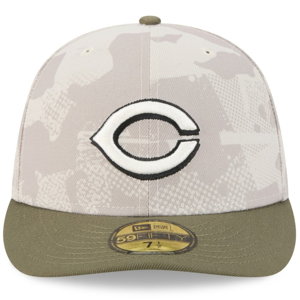 Light Beige/Olive Cincinnati Reds New Era 2025 Armed Forces Day 59FIFTY Fitted Hat