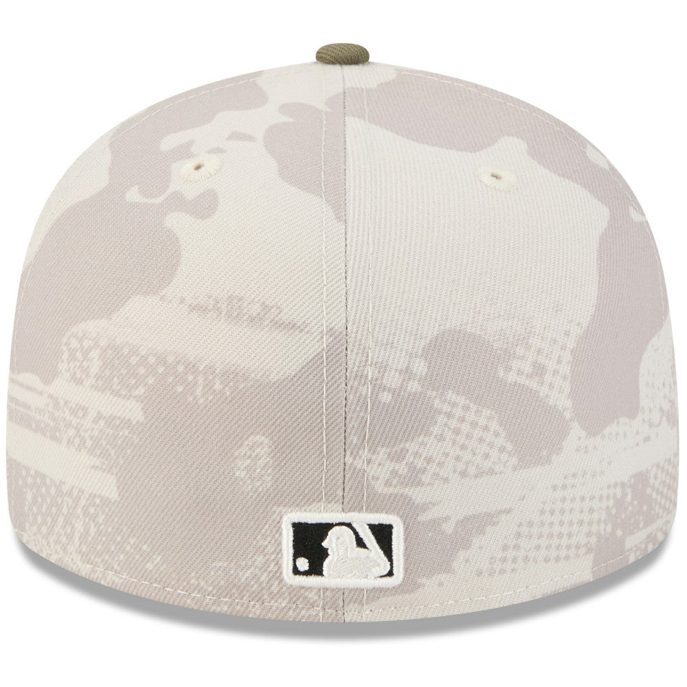 Light Beige/Olive Los Angeles Angels New Era 2025 Armed Forces Day 59FIFTY Fitted Hat