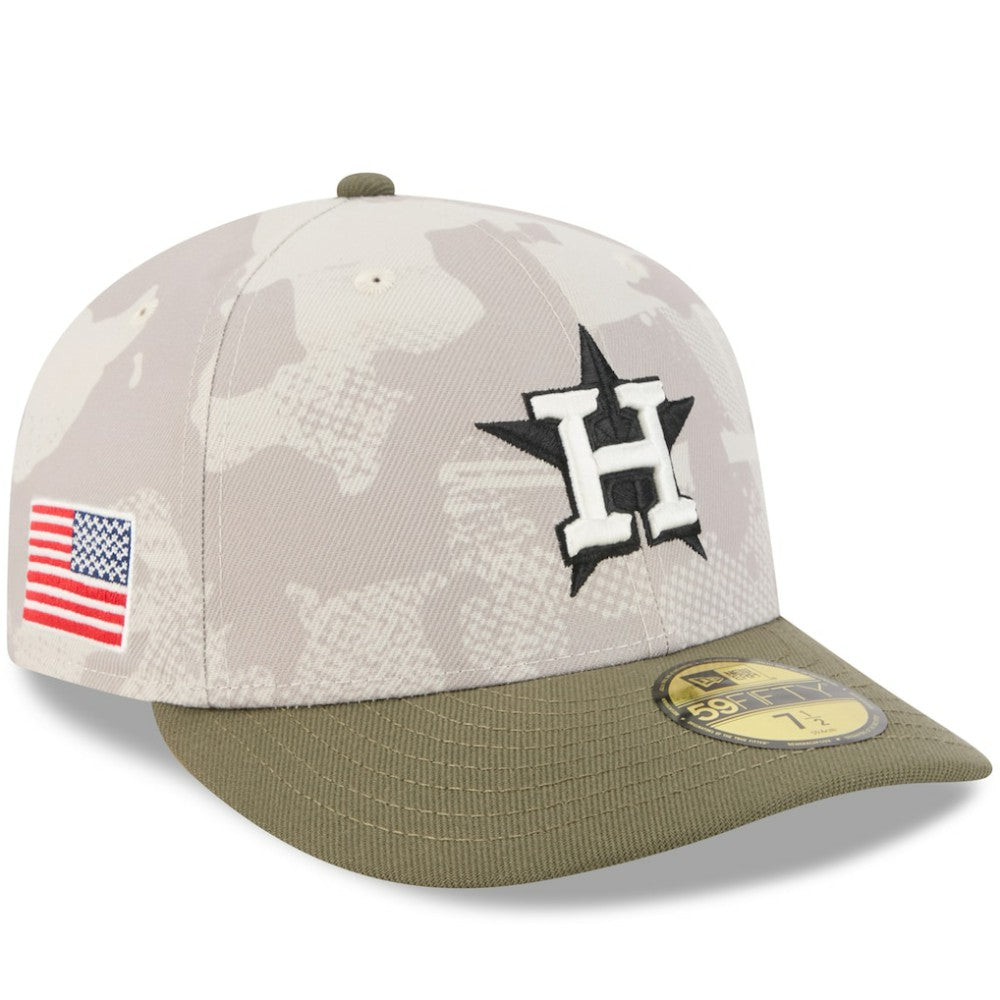 Light Beige/Olive Houston Astros New Era 2025 Armed Forces Day 59FIFTY Fitted Hat