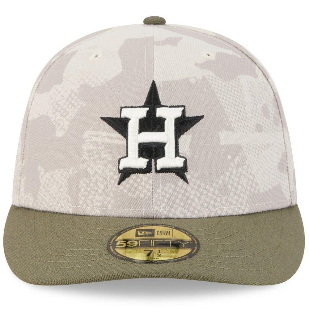 Light Beige/Olive Houston Astros New Era 2025 Armed Forces Day 59FIFTY Fitted Hat