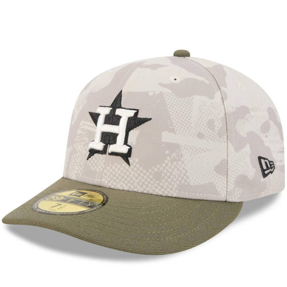 Light Beige/Olive Houston Astros New Era 2025 Armed Forces Day 59FIFTY Fitted Hat