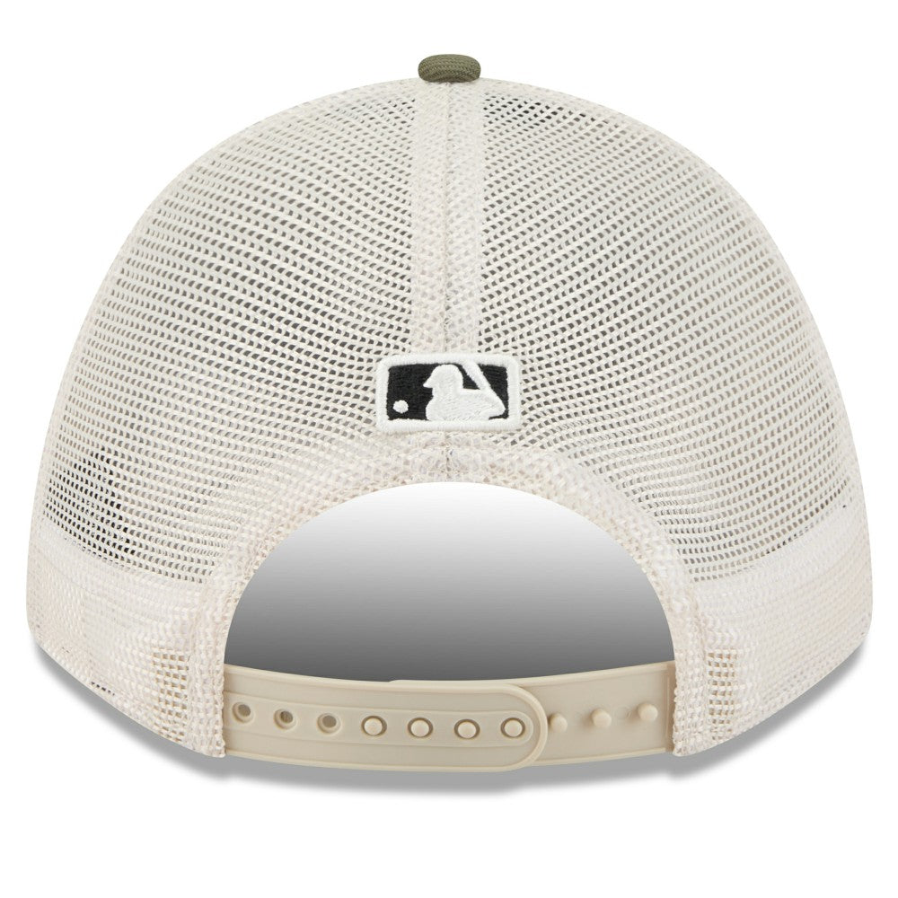Light Beige/Olive Miami Marlins New Era 2025 Armed Forces Day 9FORTY M-Crown A-Frame Adjustable Hat