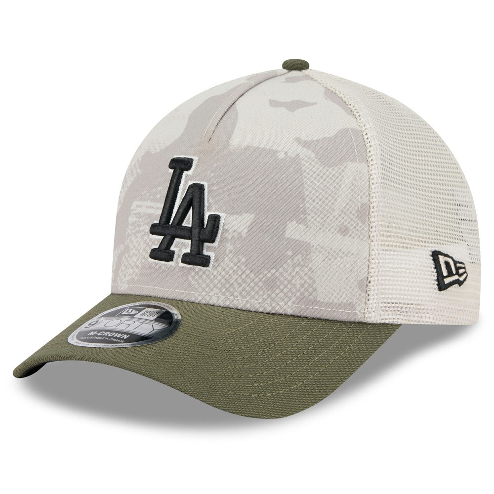 Light Beige/Olive Los Angeles Dodgers New Era 2025 Armed Forces Day 9FORTY M-Crown A-Frame Adjustable Hat