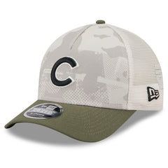 Light Beige/Olive Chicago Cubs New Era 2025 Armed Forces Day 9FORTY M-Crown A-Frame Adjustable Hat