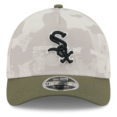 Light Beige/Olive Chicago White Sox New Era 2025 Armed Forces Day 9FORTY M-Crown A-Frame Adjustable Hat
