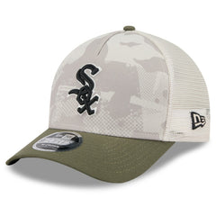 Light Beige/Olive Chicago White Sox New Era 2025 Armed Forces Day 9FORTY M-Crown A-Frame Adjustable Hat