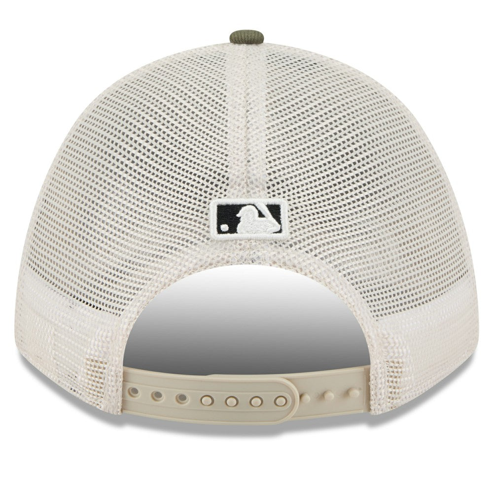 Light Beige/Olive Los Angeles Angels New Era 2025 Armed Forces Day 9FORTY M-Crown A-Frame Adjustable Hat