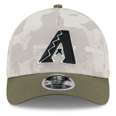 Light Beige/Olive Arizona Diamondbacks New Era 2025 Armed Forces Day 9FORTY M-Crown A-Frame Adjustable Hat