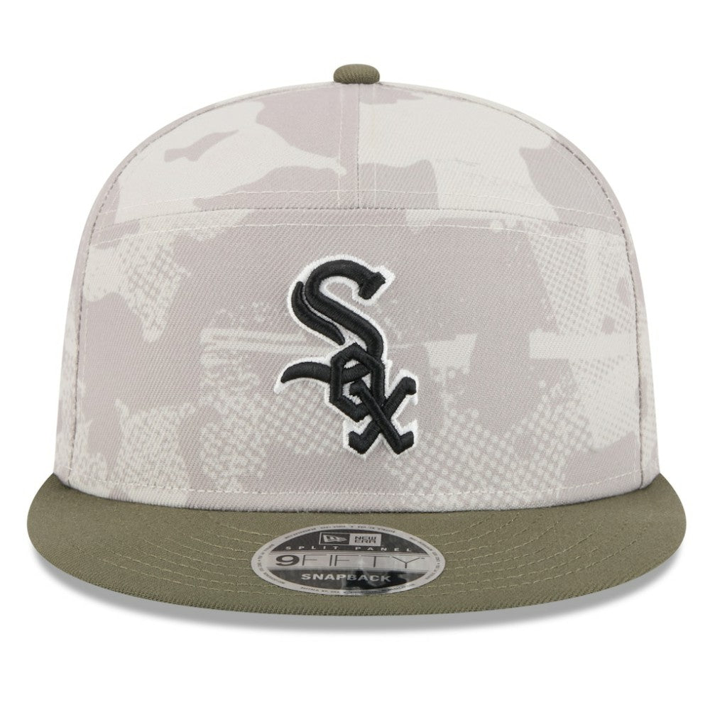 Light Beige/Olive Chicago White Sox New Era 2025 Armed Forces Day Split Panel 9FIFTY Snapback Hat
