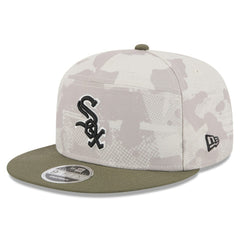 Light Beige/Olive Chicago White Sox New Era 2025 Armed Forces Day Split Panel 9FIFTY Snapback Hat