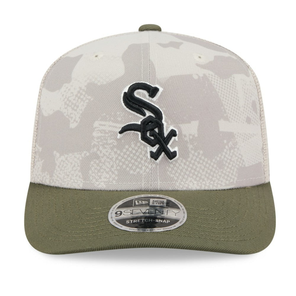Light Beige/Olive Chicago White Sox New Era 2025 Armed Forces Day 9SEVENTY Stretch-Snap Hat