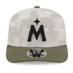Light Beige/Olive Minnesota Twins New Era 2025 Armed Forces Day 9SEVENTY Stretch-Snap Hat