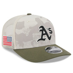 Light Beige/Olive Athletics New Era 2025 Armed Forces Day 9SEVENTY Stretch-Snap Hat