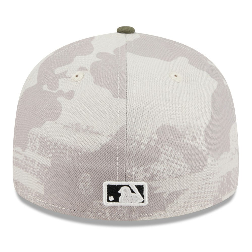 Light Beige/Olive Milwaukee Brewers New Era 2025 Armed Forces Day Low Profile 59FIFTY Fitted Hat