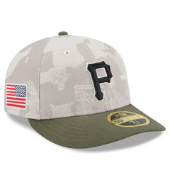 Light Beige/Olive Pittsburgh Pirates New Era 2025 Armed Forces Day Low Profile 59FIFTY Fitted Hat