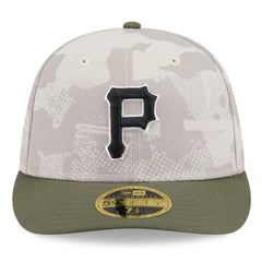 Light Beige/Olive Pittsburgh Pirates New Era 2025 Armed Forces Day Low Profile 59FIFTY Fitted Hat