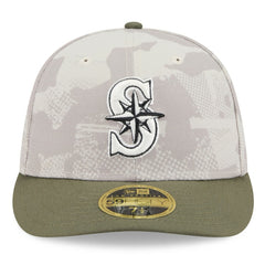 Light Beige/Olive Seattle Mariners New Era 2025 Armed Forces Day Low Profile 59FIFTY Fitted Hat