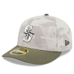 Light Beige/Olive Seattle Mariners New Era 2025 Armed Forces Day Low Profile 59FIFTY Fitted Hat