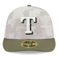 Light Beige/Olive Texas Rangers New Era 2025 Armed Forces Day Low Profile 59FIFTY Fitted Hat