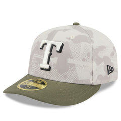 Light Beige/Olive Texas Rangers New Era 2025 Armed Forces Day Low Profile 59FIFTY Fitted Hat