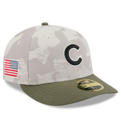 Light Beige/Olive Chicago Cubs New Era 2025 Armed Forces Day Low Profile 59FIFTY Fitted Hat