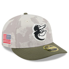 Light Beige/Olive Baltimore Orioles New Era 2025 Armed Forces Day Low Profile 59FIFTY Fitted Hat