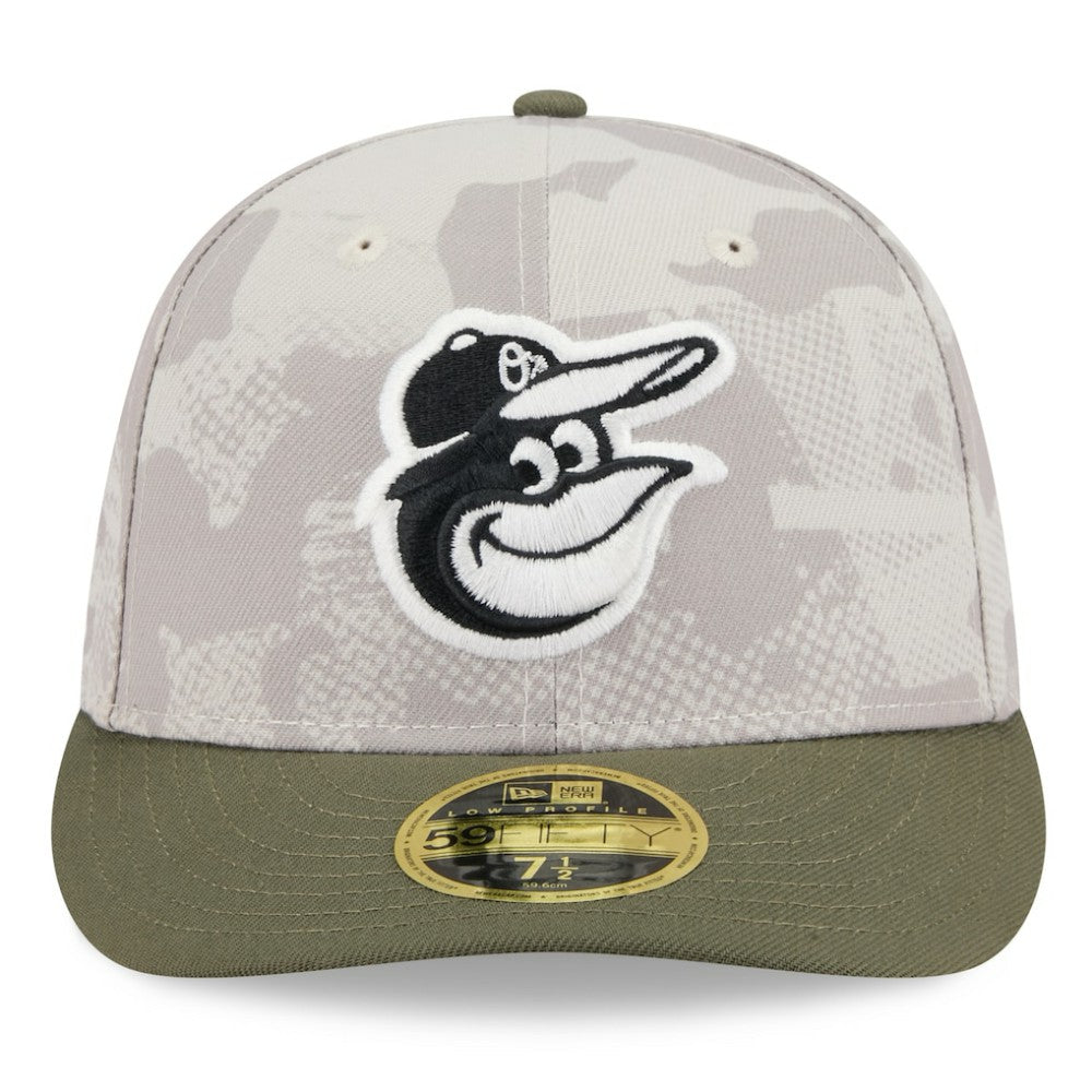 Light Beige/Olive Baltimore Orioles New Era 2025 Armed Forces Day Low Profile 59FIFTY Fitted Hat