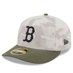 Light Beige/Olive Boston Red Sox New Era 2025 Armed Forces Day Low Profile 59FIFTY Fitted Hat
