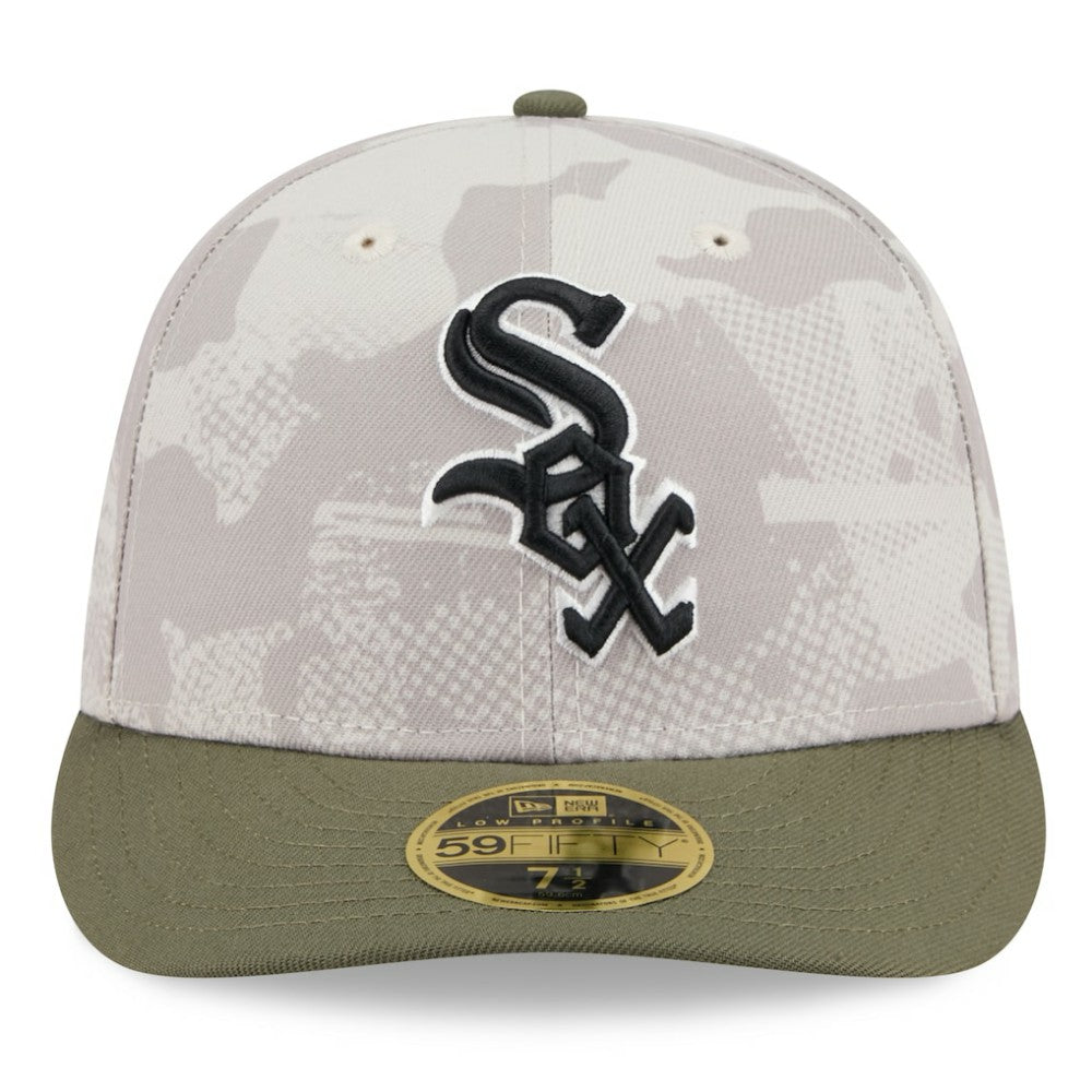 Light Beige/Olive Chicago White Sox New Era 2025 Armed Forces Day Low Profile 59FIFTY Fitted Hat
