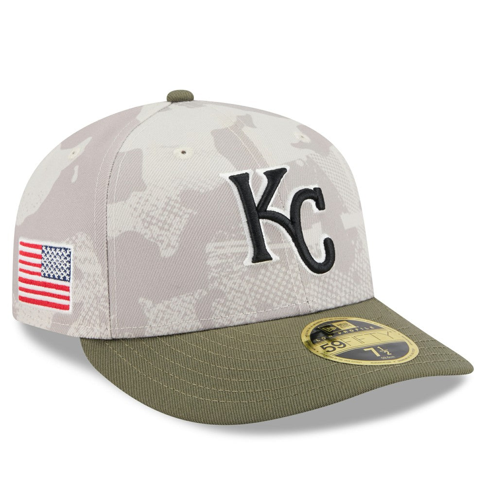Light Beige/Olive Kansas City Royals New Era 2025 Armed Forces Day Low Profile 59FIFTY Fitted Hat