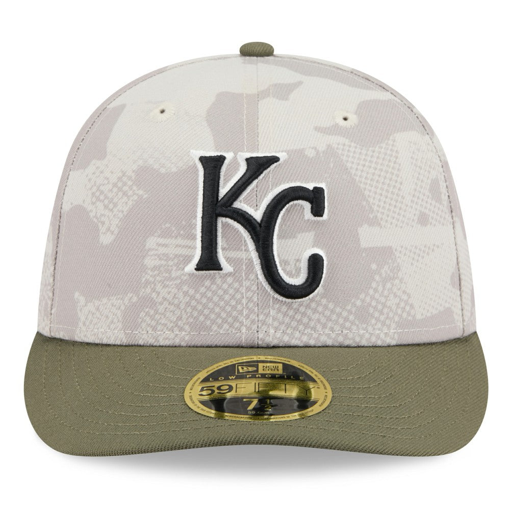 Light Beige/Olive Kansas City Royals New Era 2025 Armed Forces Day Low Profile 59FIFTY Fitted Hat
