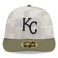 Light Beige/Olive Kansas City Royals New Era 2025 Armed Forces Day Low Profile 59FIFTY Fitted Hat