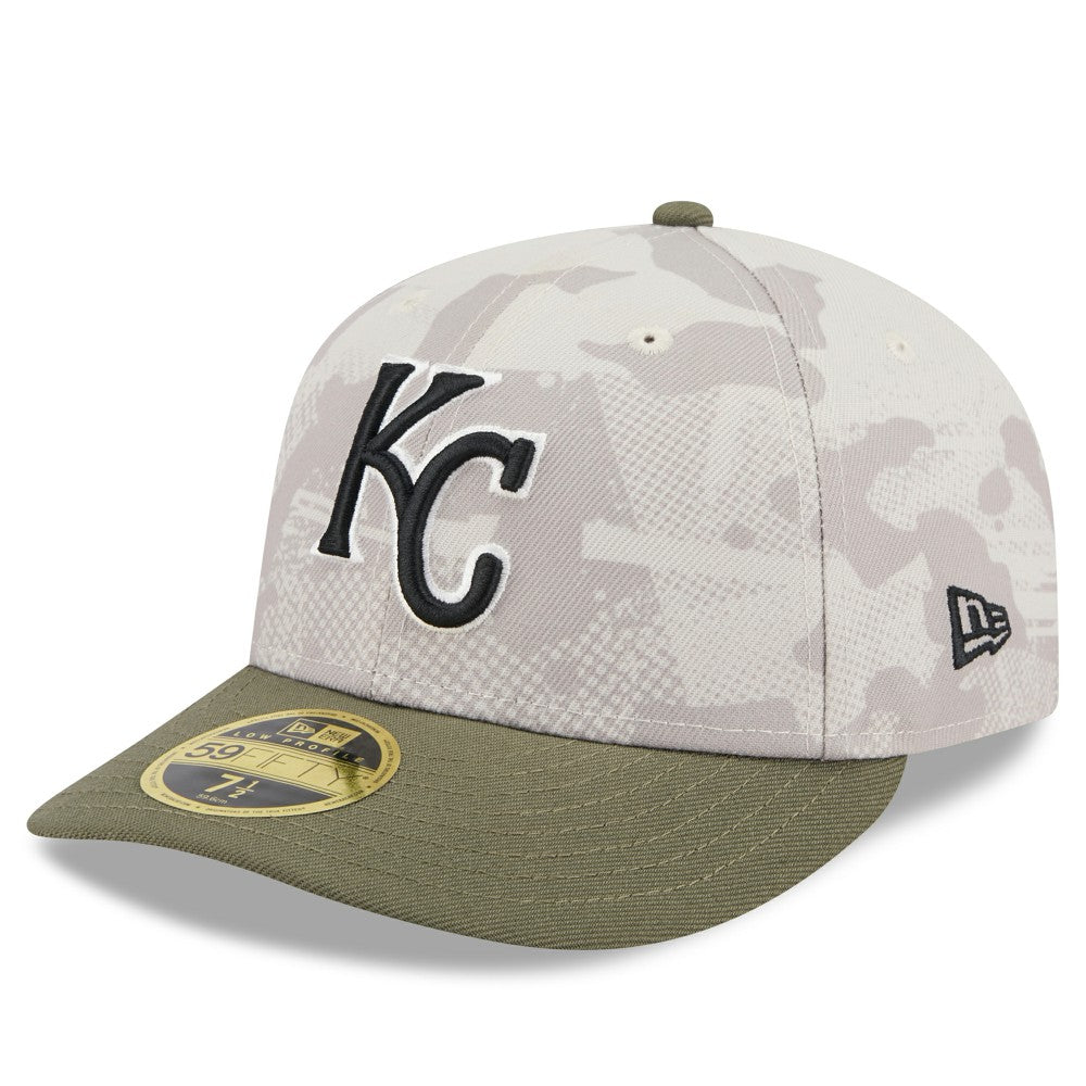 Light Beige/Olive Kansas City Royals New Era 2025 Armed Forces Day Low Profile 59FIFTY Fitted Hat