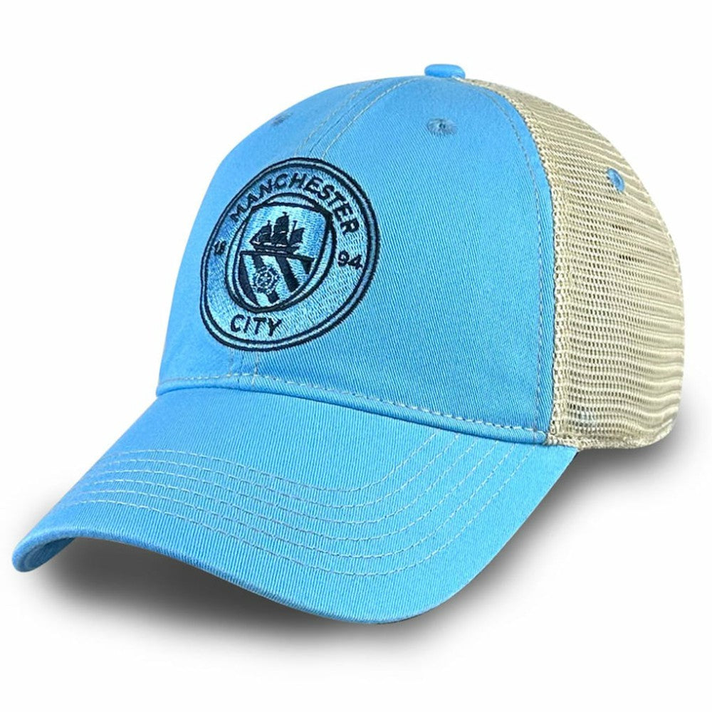 Manchester City 1863FC Mono Badge Vintage Trucker Adjustable Hat