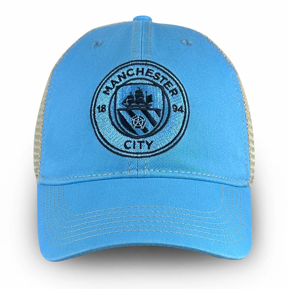 Manchester City 1863FC Mono Badge Vintage Trucker Adjustable Hat
