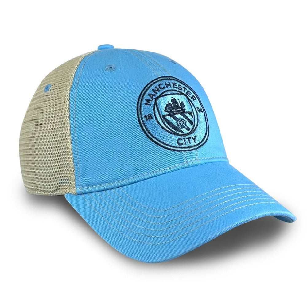 Manchester City 1863FC Mono Badge Vintage Trucker Adjustable Hat