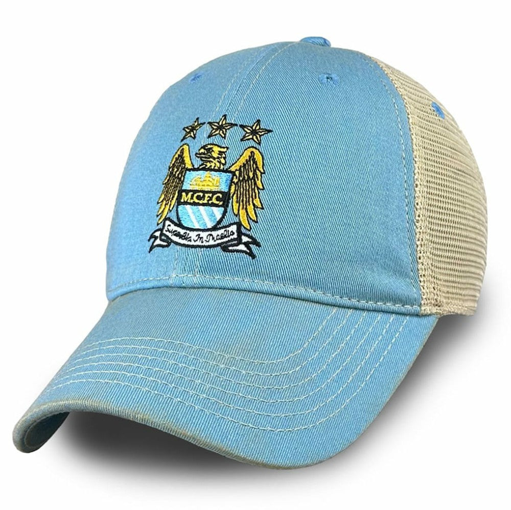 Manchester City 1863FC Retro Tea Washed Vintage Trucker Adjustable Hat