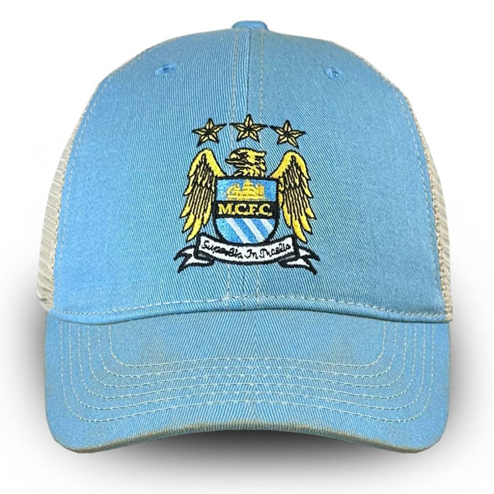 Manchester City 1863FC Retro Tea Washed Vintage Trucker Adjustable Hat