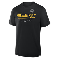 Black Milwaukee Brewers Fanatics Color Pop Legacy Clubhouse T-Shirt