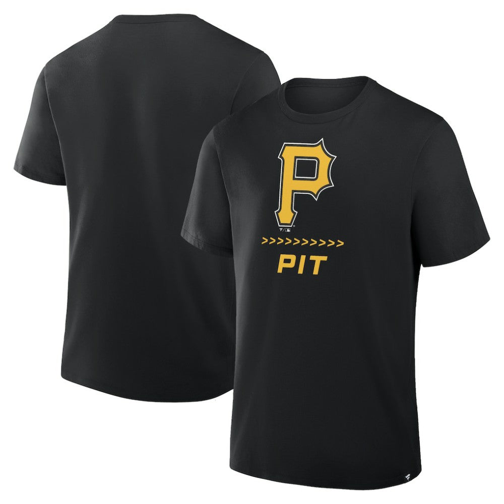 Black Pittsburgh Pirates Fanatics Clubhouse Legacy Side Swipe T-Shirt