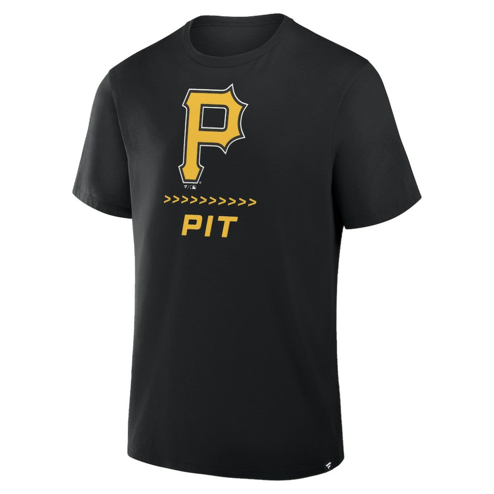 Black Pittsburgh Pirates Fanatics Clubhouse Legacy Side Swipe T-Shirt