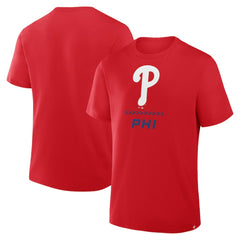 Red Philadelphia Phillies Fanatics Clubhouse Legacy Side Swipe T-Shirt